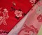 Red-Black-Multi Polyester Floral Dragon Chinese Brocade Woven Fabric By the Yard